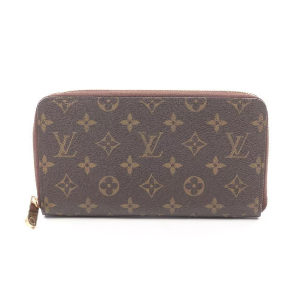 Louis Vuitton Zippy Organizer Monogram Round Long Wallet Brown